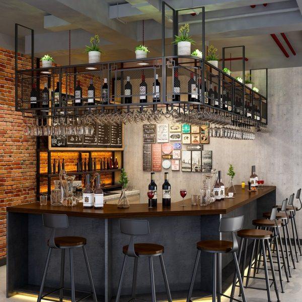 铁艺悬挂酒架吧台吊架高脚杯倒挂酒杯架餐厅吊柜置物架酒吧酒柜,商业/办公家具,红酒架/柜,淘宝优惠券,粉丝福利购,淘宝优惠卷