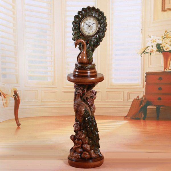 /TQJ大号欧式孔雀石英钟复古座钟树脂摆钟客厅时钟走廊落地钟,家居饰品,立钟/落地钟,淘宝优惠券,粉丝福利购,淘宝优惠卷