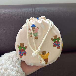 汤婆子布套保护套彩虹电热饼保护套棉布收纳袋双层手工防烫保