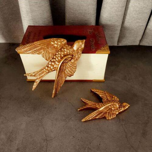 直供欧式复古做旧树脂燕子挂墙图片墙家居卧室玄关名宿壁挂装饰品