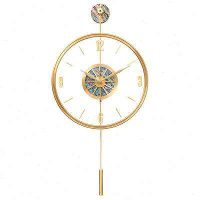 网红202d2新款轻奢挂钟家用装饰创意时尚时钟客厅钟表现代简约摆.