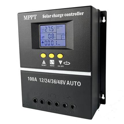 光伏控制器12V-48V通用自动识别智能光伏发电系统数显充电器