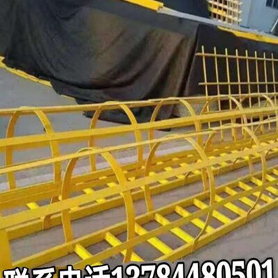 玻璃钢爬梯护笼基坑深井耐腐蚀镀锌钢爬梯检修平台安全直爬梯