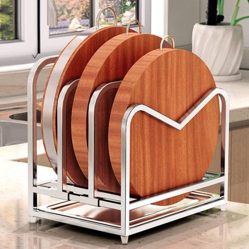 不锈钢砧板架子座家用钻板粘板案板菜板放置架厨房放锅盖收纳神器