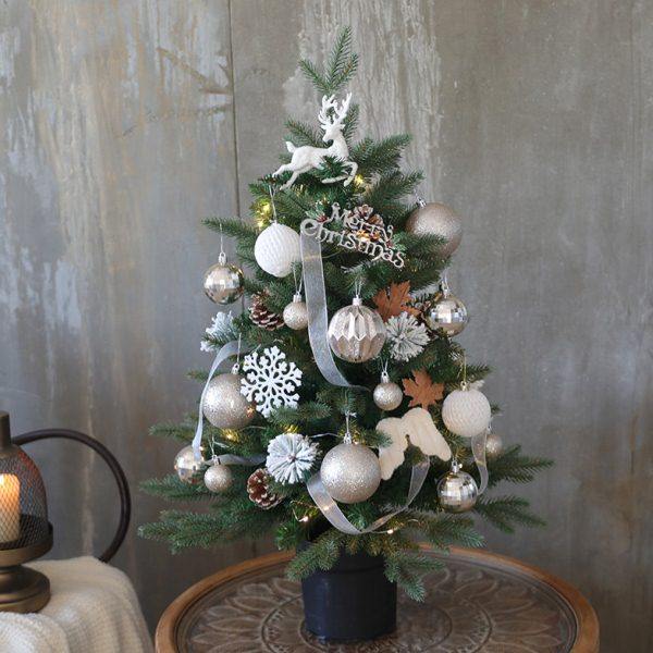 圣诞节家用北欧桌面迷你小圣诞树套餐摆件圣诞节平安夜礼物装饰品