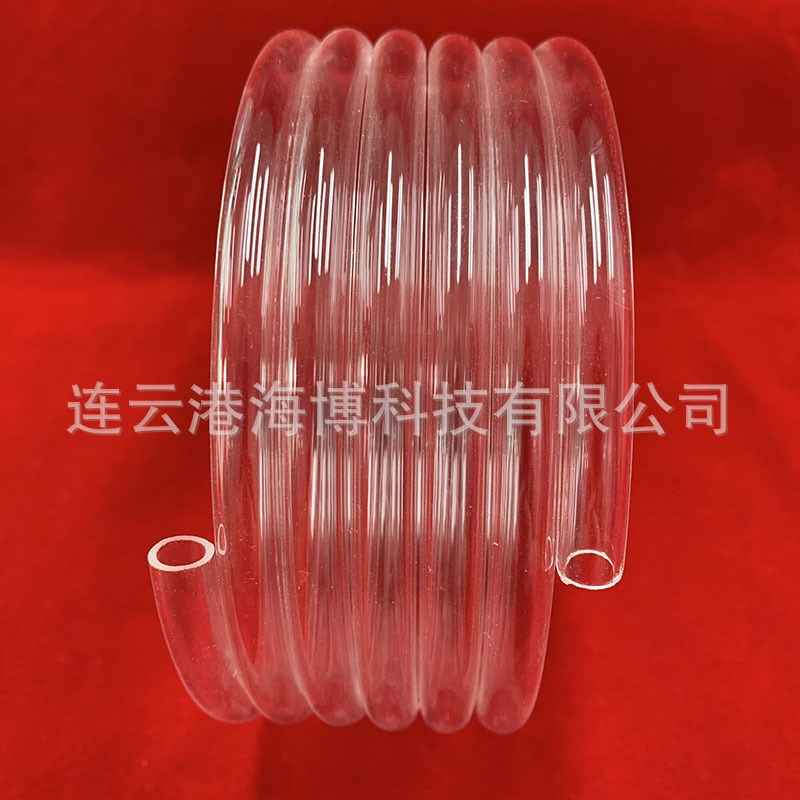 透明石英螺旋管 耐n腐蚀耐高温石英玻璃管  加热玻璃加热管7圈