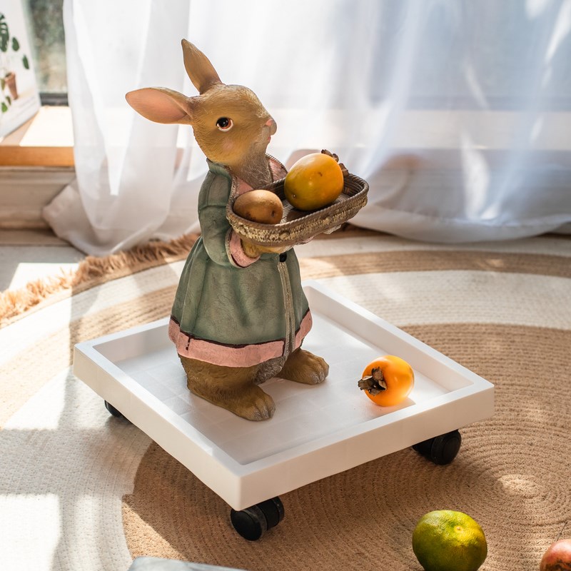 掬涵移动花盆托盘带轮底盘滑轮接水盘万向轮底座绿植盆栽花盘垫底