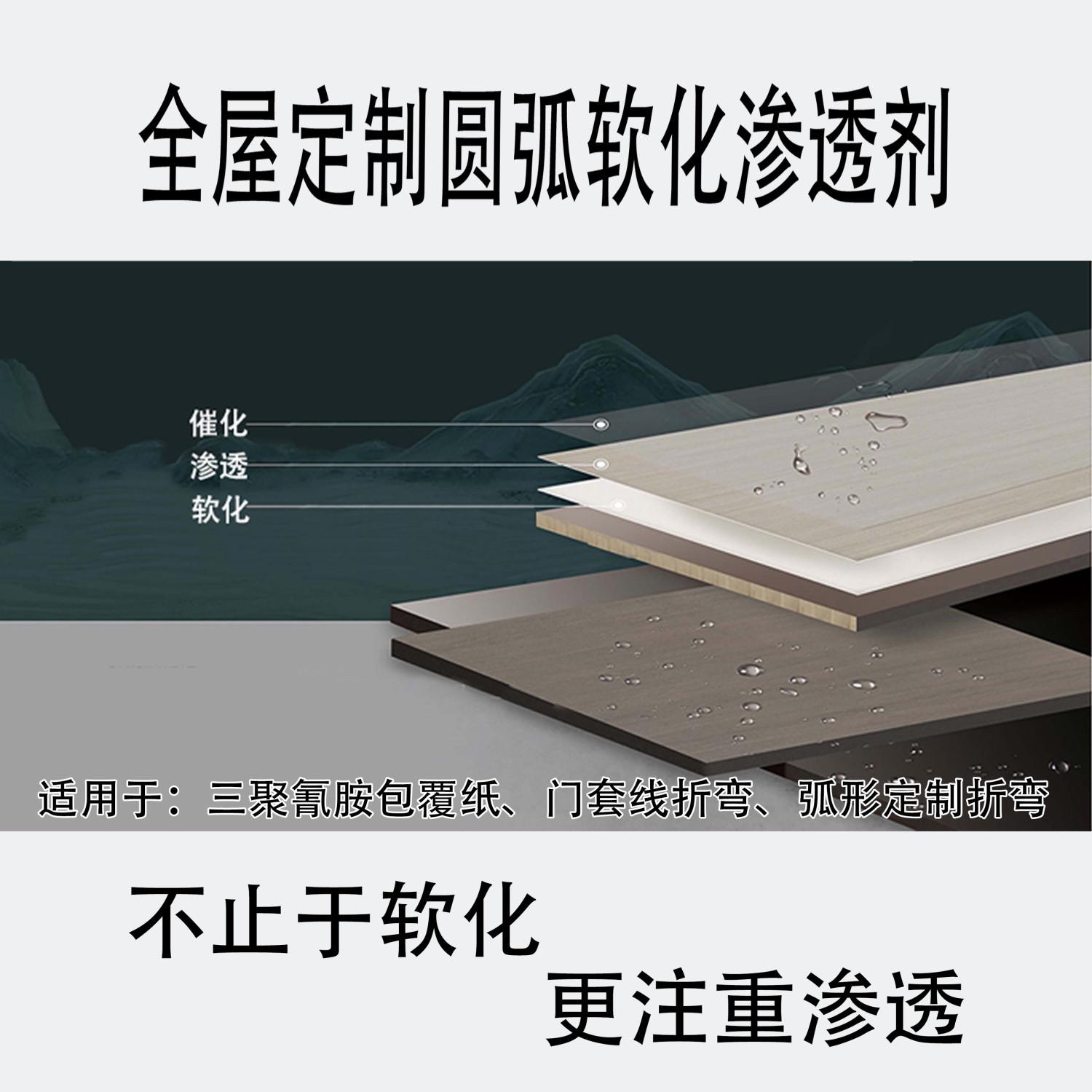 木板材软化剂圆弧折弯渗透剂门套线三聚氰胺纸软化剂全屋定制专