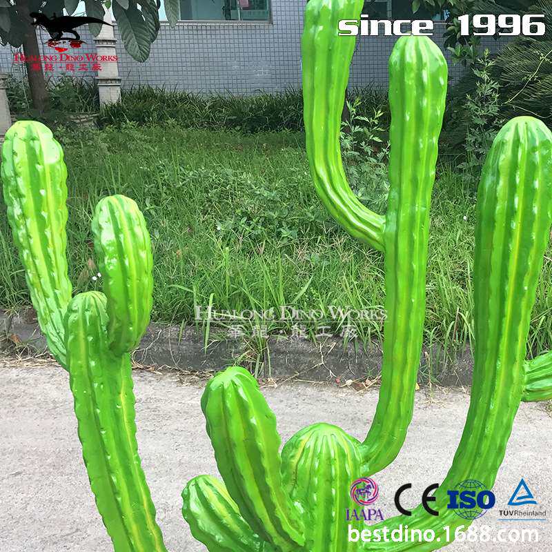 仿真仙人掌植物制作工厂 室内外园林设计植被 PV树脂树叶模具摆件