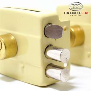 三环门锁老式外装门锁木门铁门防盗锁小棚门锁117通用型带钥