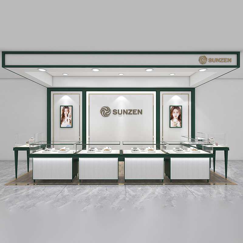 商场高档珠宝展示柜货柜 精品玻璃柜玉器饰品展示台首饰柜展架子