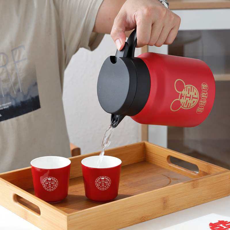 焖茶壶闷泡壶316不锈钢保温水杯1升大容量咖啡杯家用焖烧泡茶壶
