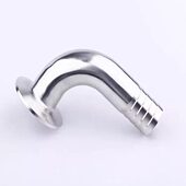 304不锈钢90度快装 皮管弯头卫生级卡箍软管水嘴格林弯管宝塔接头