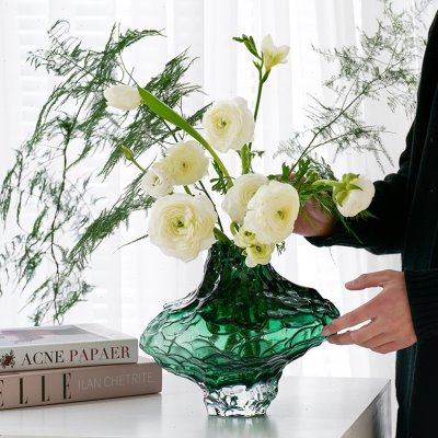 花瓶轻奢高级感摆件客厅插花玻璃创意不规则水培鲜花家用餐桌装饰,家居饰品,花瓶,淘宝优惠券,粉丝福利购,淘宝优惠卷