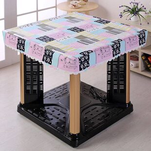 PU皮桌布四方桌烤火架防水皮罩电取暖炉烤电炉皮套防油免洗烫桌套