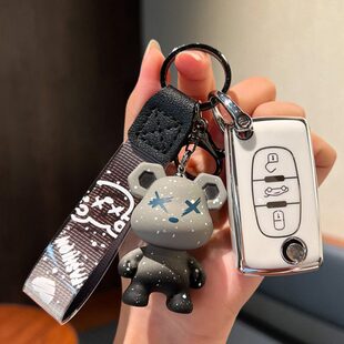 东风标致308钥匙套207标志408 508 307钥匙301壳3008改装包4008扣