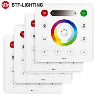 2.4G触摸面板RF无线家装 七彩RGBW灯具氛围灯搭配SP63X控制86盒子
