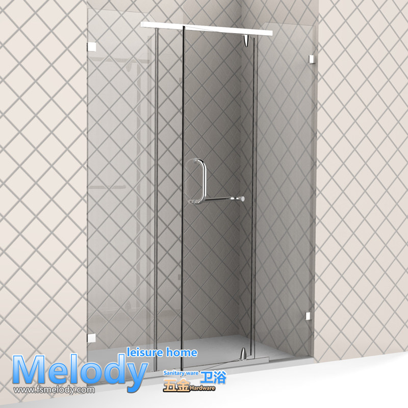 Me-0201平开门 天地转轴 一字形 淋浴房配件 全套304配件不含玻璃