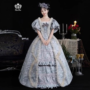 生日I剧本杀写真舞台演出服女 复古泡泡袖 2025新款 宫廷礼服欧式