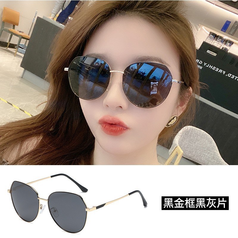 直播偏光墨镜高级感防晒女士太阳镜防紫外线N显瘦眼镜驾驶镜8111