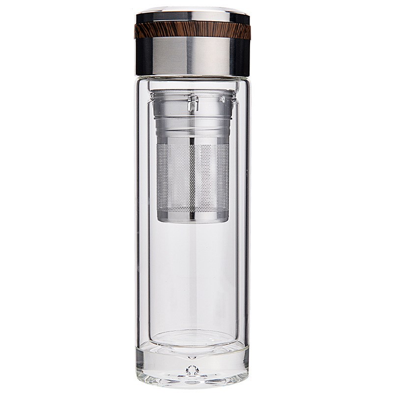 厂家双层玻璃杯商务透明隔热加厚E水杯广告印LOGO促销礼品杯子