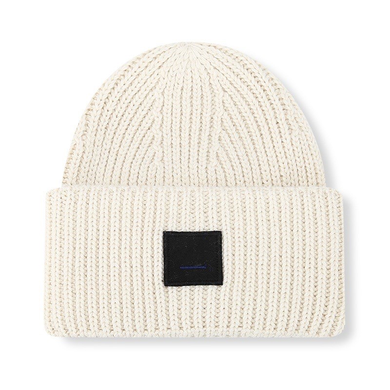 网红经典方块笑脸成人羊毛针织帽子加厚保暖冷帽P欧美情侣AC毛线