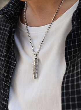 心经吊坠空d心可打开装东西项链嘎乌盒男女潮牌挂坠个性创意挂饰