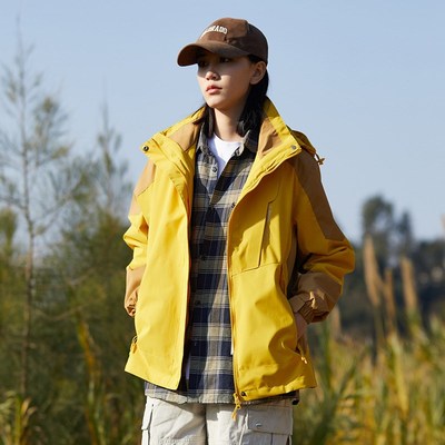 户外冲锋衣三合一女防风防泼水情B侣款单层薄款登山服外套男款