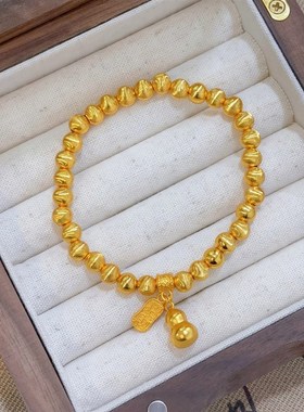 金店款招财小葫芦猫眼珠手链女精致轻奢气质高级U感小众设计手串