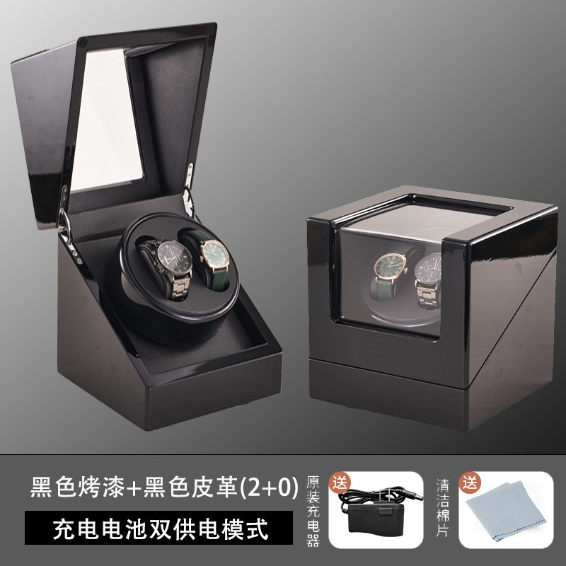 家用转表器手表盒碳纤维皮革摇y表器首饰盒手表展示盒全自动摇表