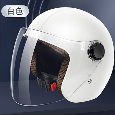 电动车头盔男女通l用四季半覆冬季保暖电瓶车3/4安全帽