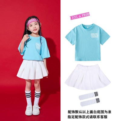 六一儿童啦啦队演出服幼儿园团体舞蹈表演服装中小学W生运动会班