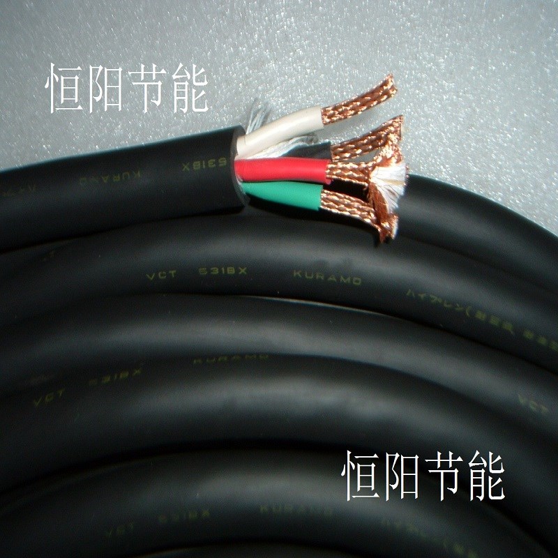 日本进口仓茂4芯3.5平方电缆线编织导体耐曲耐油拖链柔性VCT531BX
