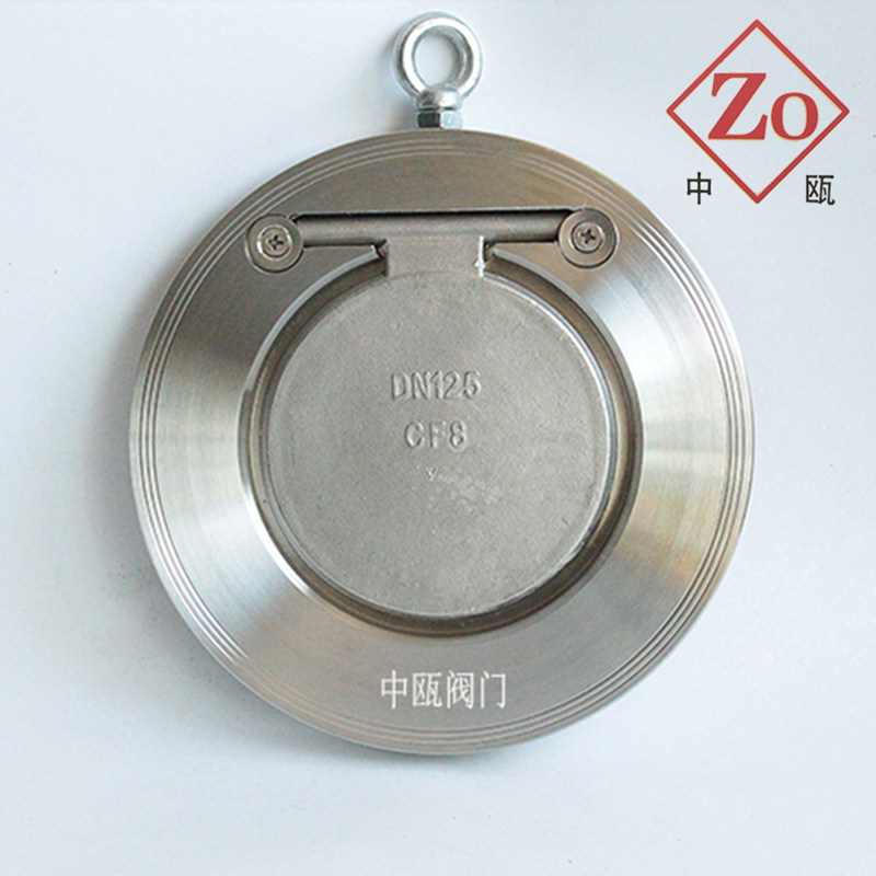 304不锈钢薄型止回阀单向阀H74W/X-16P对夹单板圆片式止回阀逆止