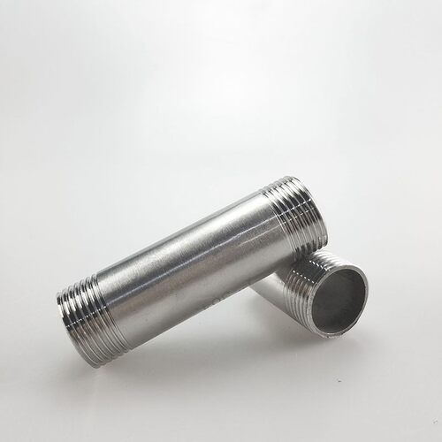 316L不锈钢加长双头丝 加长150MM 15CM不锈钢圆管外丝 双螺纹DN15