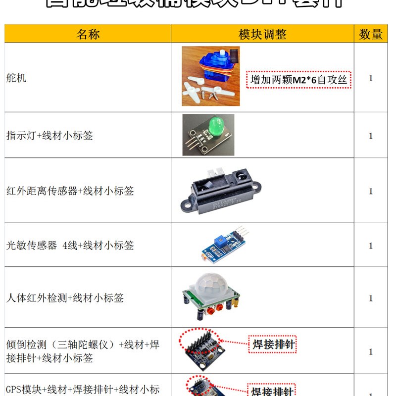 桌面迷你智能垃圾桶模块电子DIY套件散装红外感应自动翻盖垃圾桶