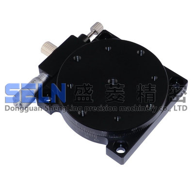 厂家直销 R轴RS60-L型旋转滑台 高精度千分尺手动可调架导轨平台