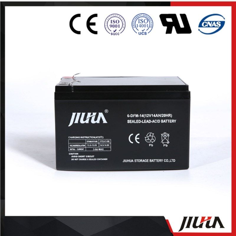 JIUHUA九华6-DFM-14 12V14AH喷雾器照明音响UPS童车太阳能电瓶