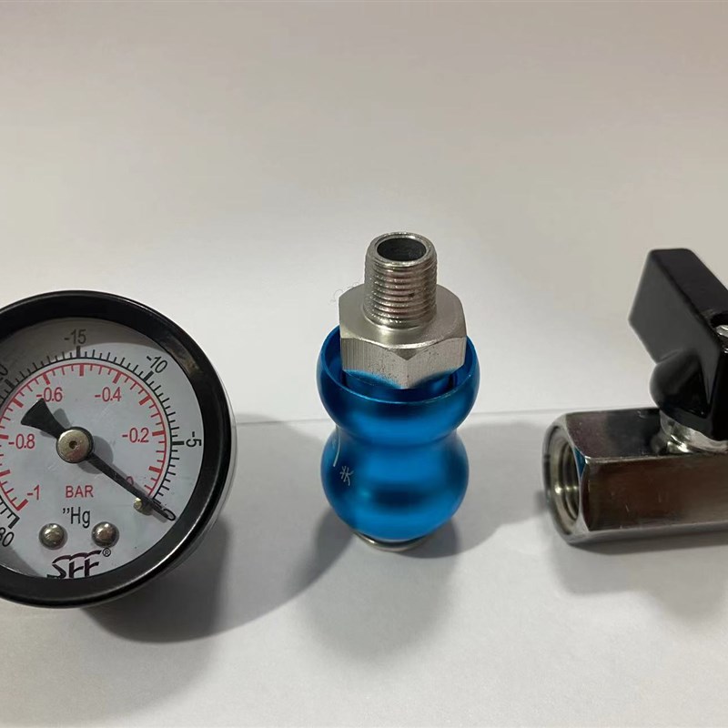 CNC多点式真空吸盘配件 负压表 手滑阀 排水开关 球阀 黄铜烧结片