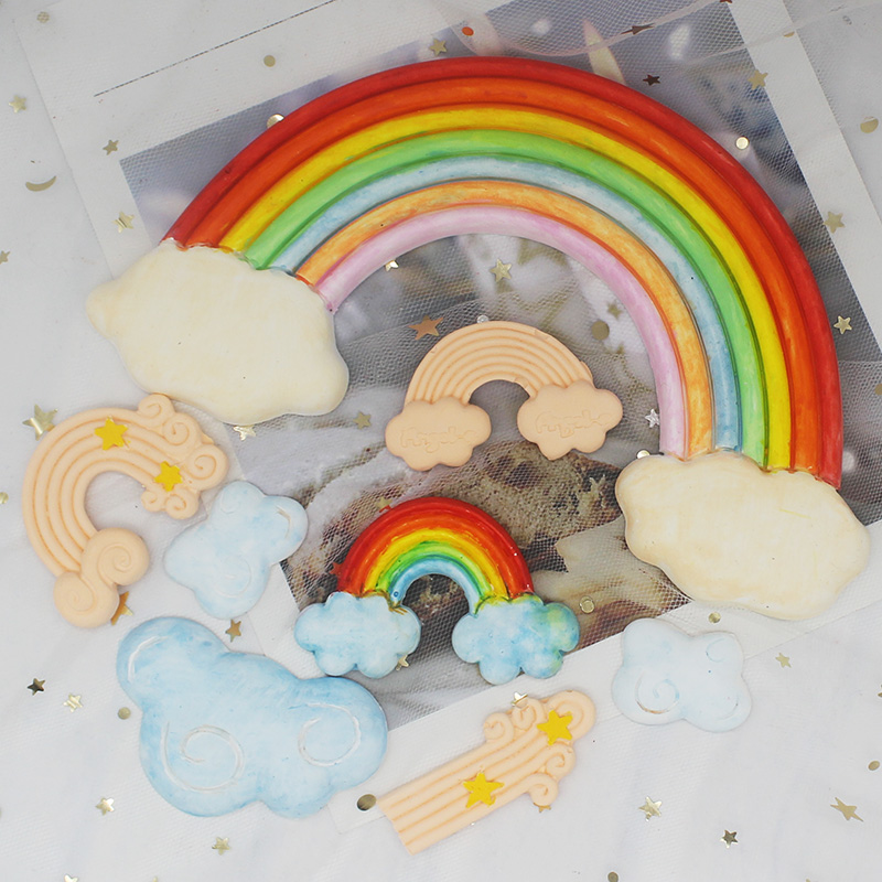 翻糖模DIY石膏香薰模具硅胶模具云朵彩虹香薰模P1031-P1034