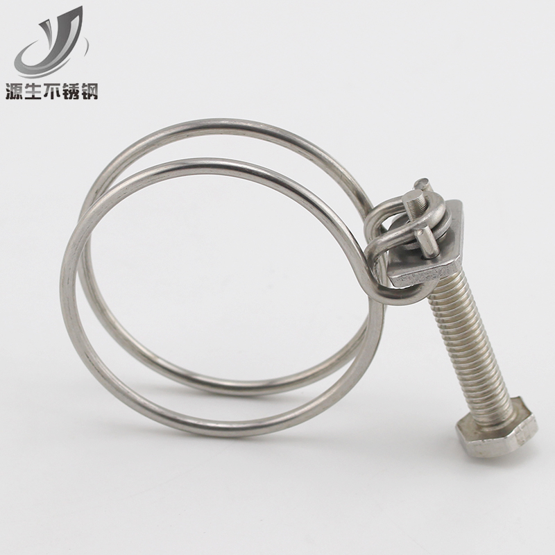 不锈钢钢丝箍管夹 卡箍喉箍管卡卡子 管子紧固件 双钢丝箍 规格全
