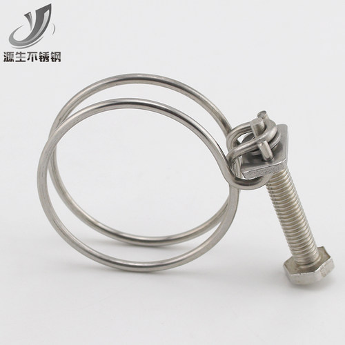 不锈钢钢丝箍管夹 卡箍喉箍管卡卡子 管子紧固件 双钢丝箍 规格全