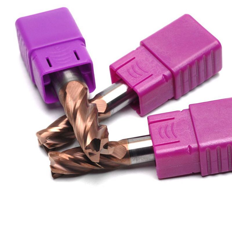 0度刃钨钢合金涂层圆鼻刀牛鼻数控CNC不锈钢立铣刀R 0.2  1