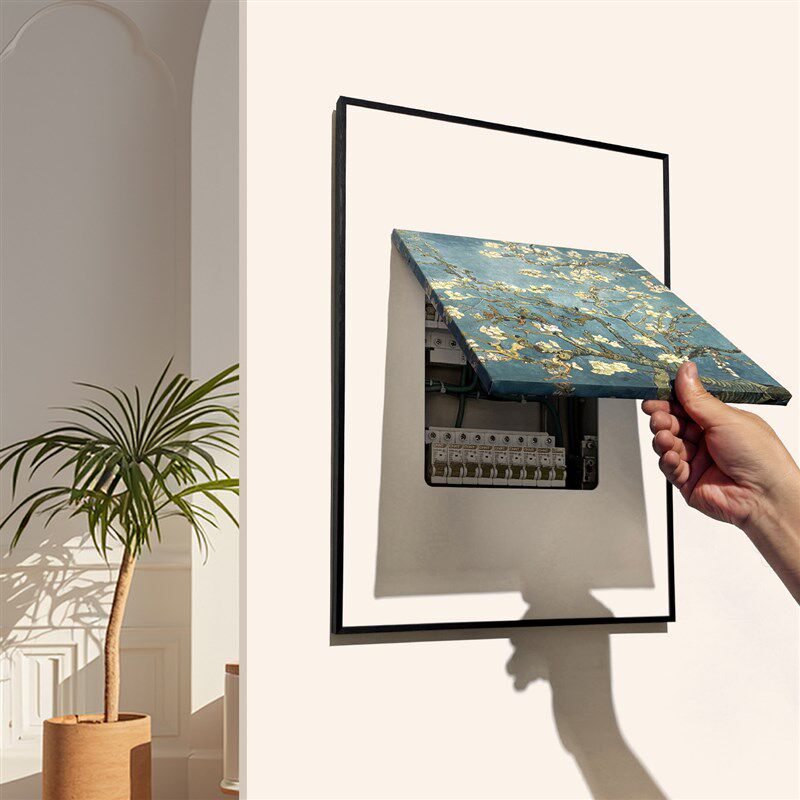 可定制超薄挖孔电表箱装饰画空气开关电箱盒挂画电闸强电箱入户画