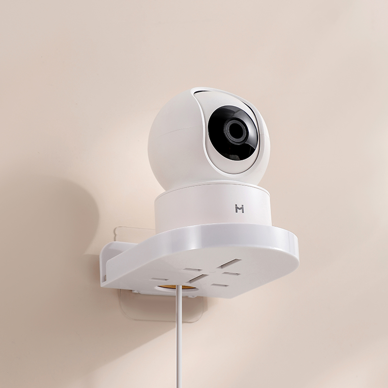 室内免打孔摄像头支架墙上置物架放监控挂墙路由器顶盒监控托架