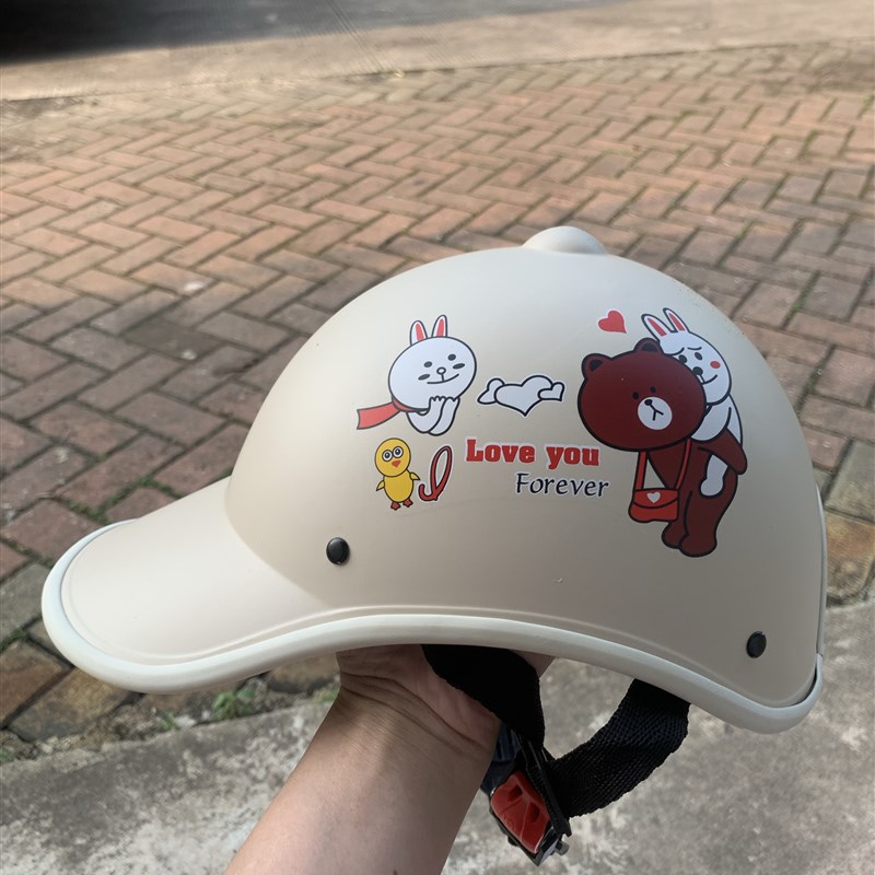 【22个款式超多】越南法式运动安全帽后开洞轻便帽子头围58cm女款