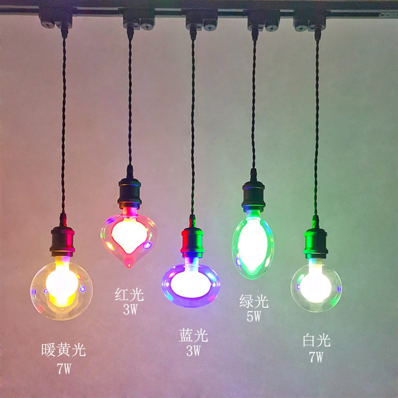 新款led灯泡节i能龙珠泡e27大螺口7w暖光白光源家用艺术照明电灯