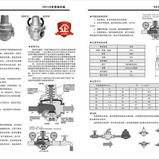 不锈钢减压阀阀YZ11X 16P304丝口扣带压力表减压调压稳压阀15
