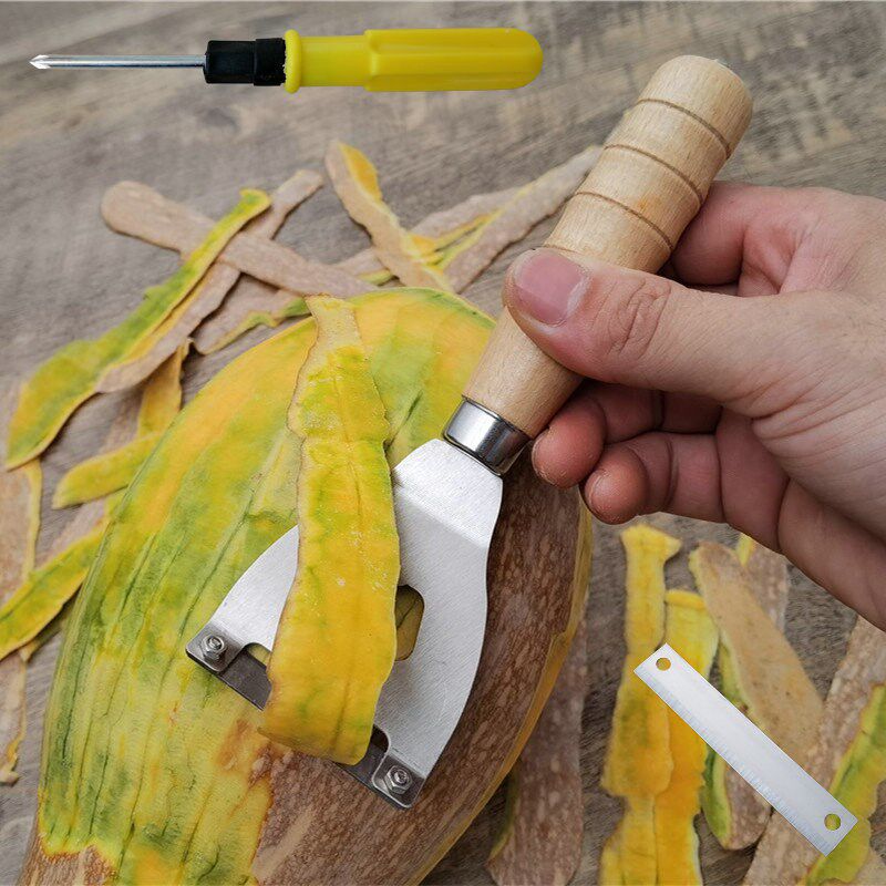 兰妹子削瓜皮刀丝瓜刨皮刀削南瓜皮专用刀甘蔗削皮刀老南瓜刮皮刀 - 实物图