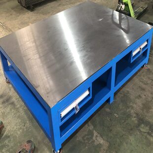 重型模具钳工工作台修模台 厂家定制飞模组装钢板桌可配虎钳